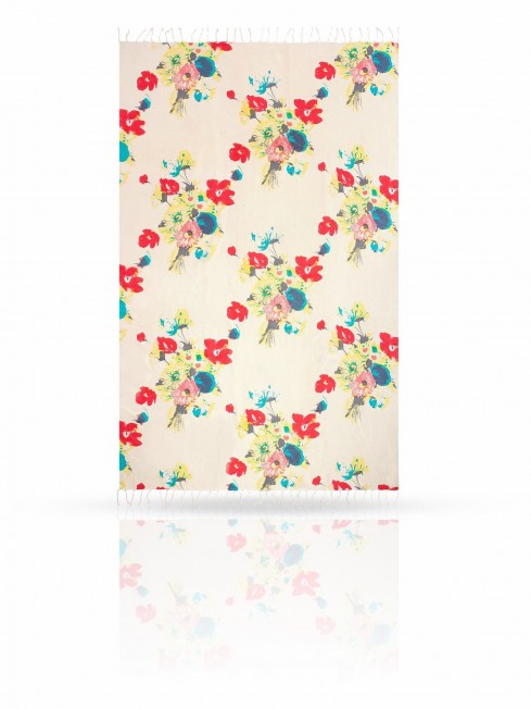 Палантин Женский S30-BRUSH.FLOWER/WHITE
